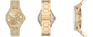 Michael Kors Women's Camille Multifunction Gold-Tone Stainless Steel Pave Bracelet Watch 42mm